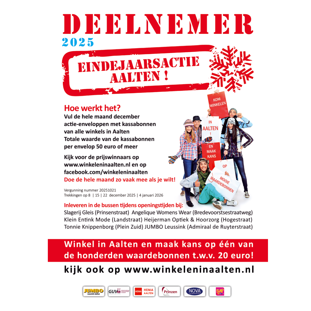 Klik hier voor de trekkingsuitslagen en verdere info !